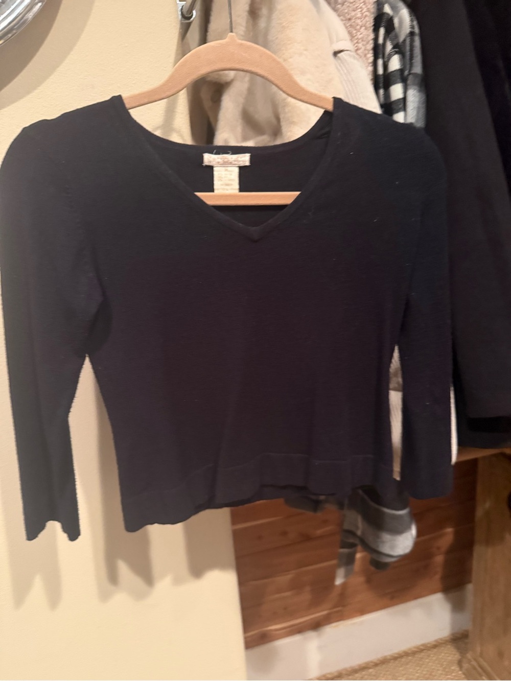 Black V-Neck Top